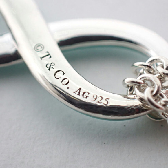 TIFFANY 925 Infinity Blue Double Chain Bracelet